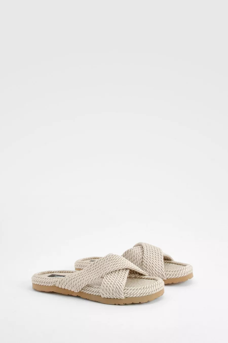 Rope Crossover Sliders | Boohoo.com (UK & IE)