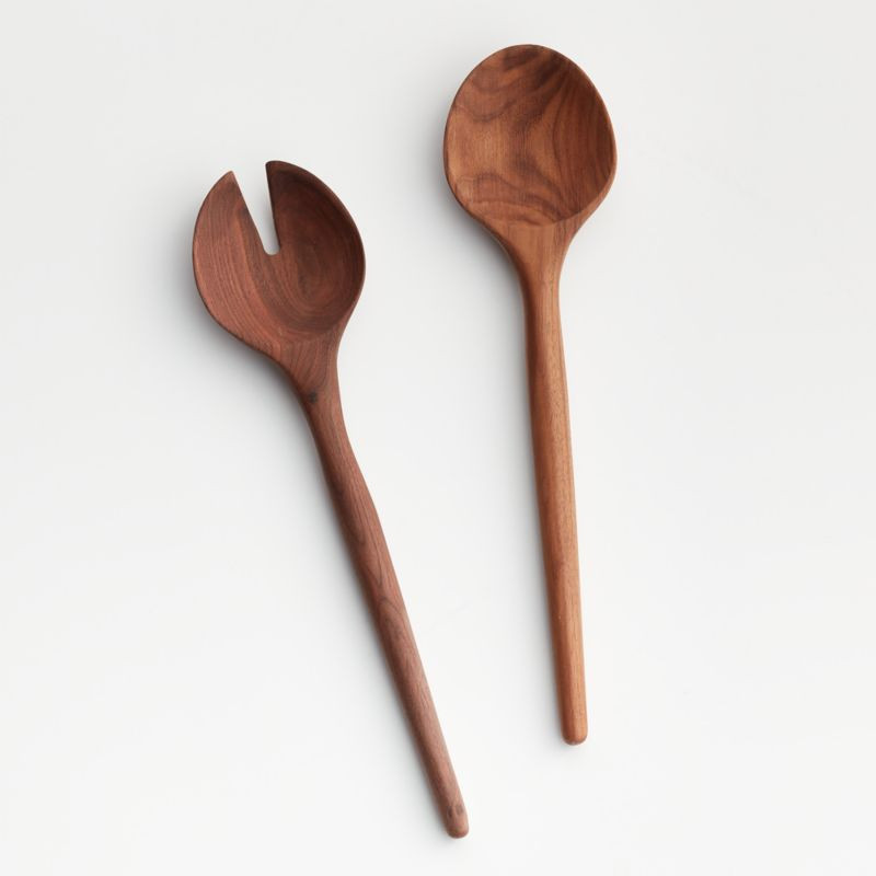 Walnut Servers, Set of 2 + Reviews | Crate & Barrel | Crate & Barrel