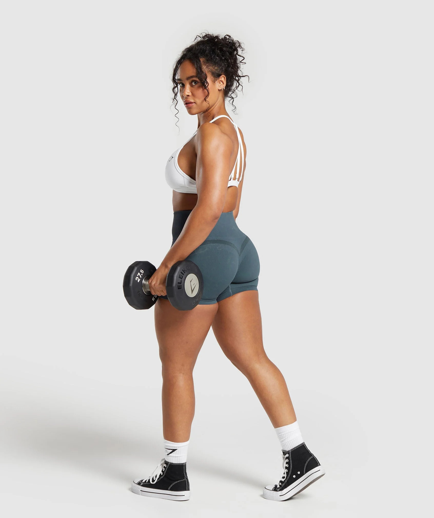 Gymshark Gains Seamless Shorts - Titanium Blue | Gymshark US