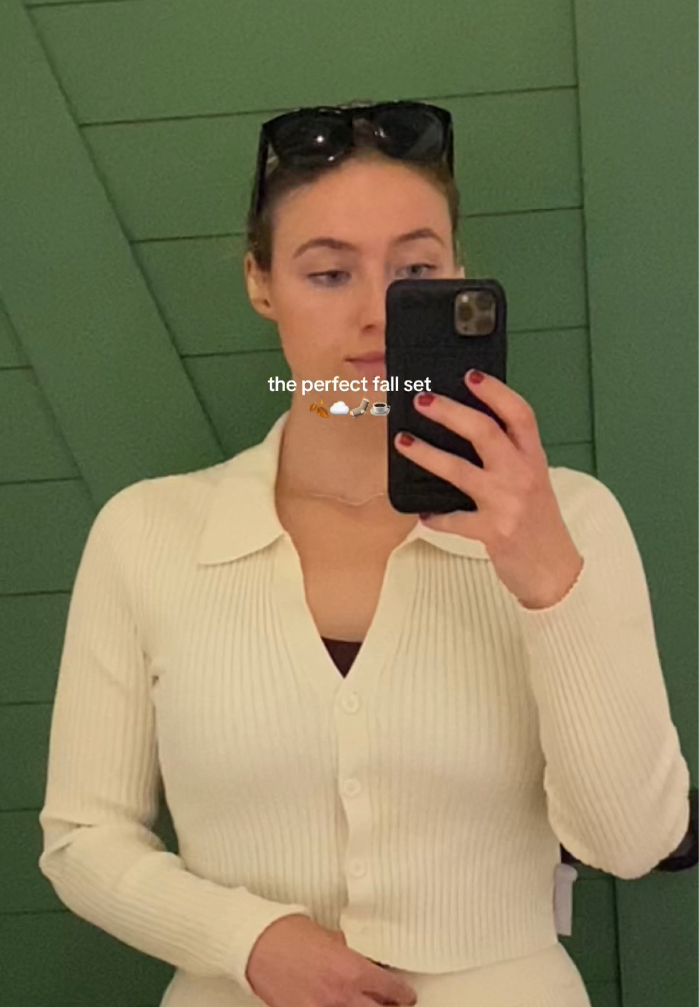 Perfect lounge set- cream rib knit collared cardigan with matched wide leg flare pants

#LTKSeasonal #LTKGiftGuide #LTKSale