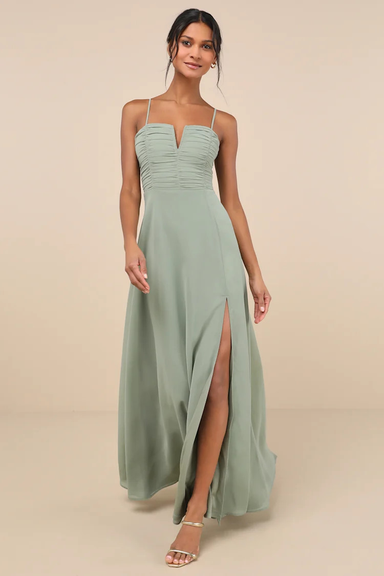 Sweeney Sage Brush Sleeveless Maxi Dress | Lulus