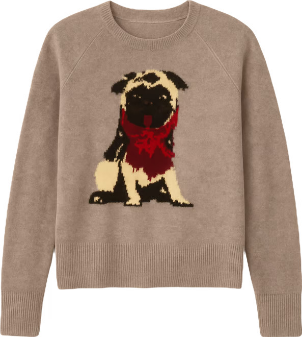 Women's Cloud Soft Pug Crew Neck Sweater | Macy's