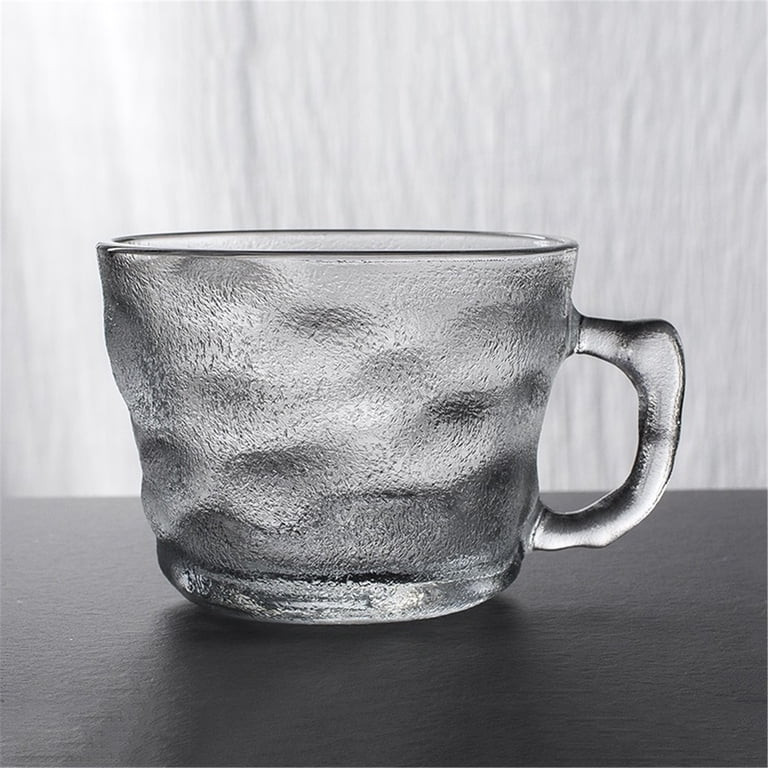 Glacier Pattern Lead-free Glass Mug with Handle, 12.3 Oz Clear Glass Coffee Cups Drinking Mugs, D... | Walmart (US)
