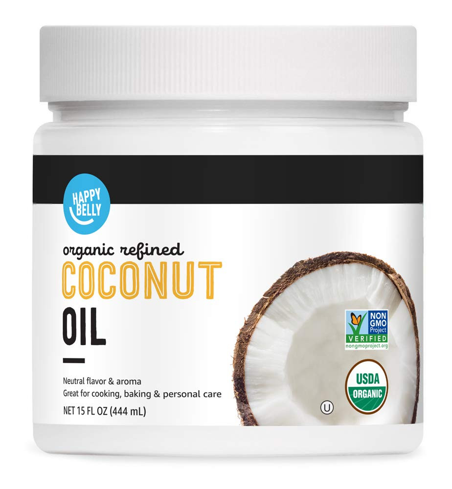 Amazon Brand - Happy Belly Organic Refined Coconut Oil, 15 Fl Oz | Amazon (US)
