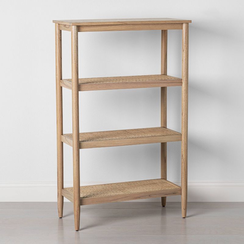 Wood & Cane Tall 4-Shelf Bookcase Natural - Hearth & Hand™ with Magnolia | Target