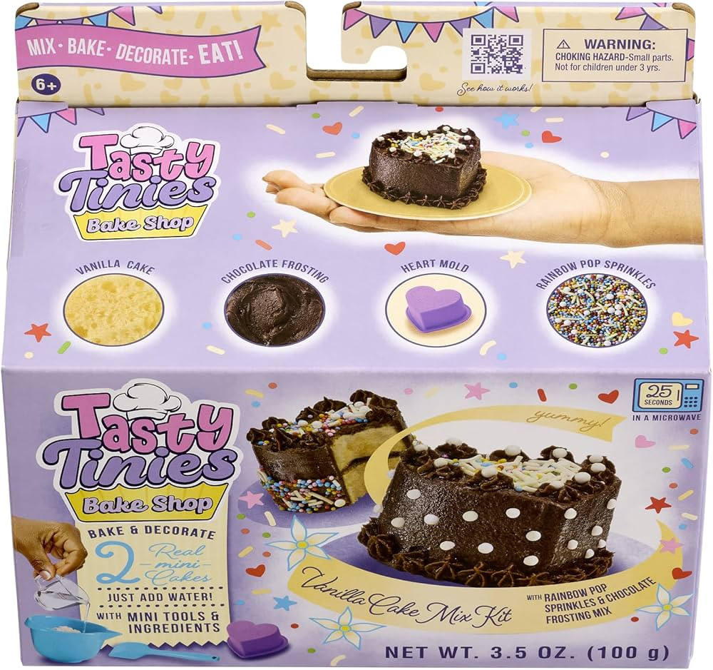 Goliath Tasty Tinies Bake Shop Vanilla Cake Mix Kit with Rainbow Pop Sprinkles & Chocolate Frosti... | Amazon (US)