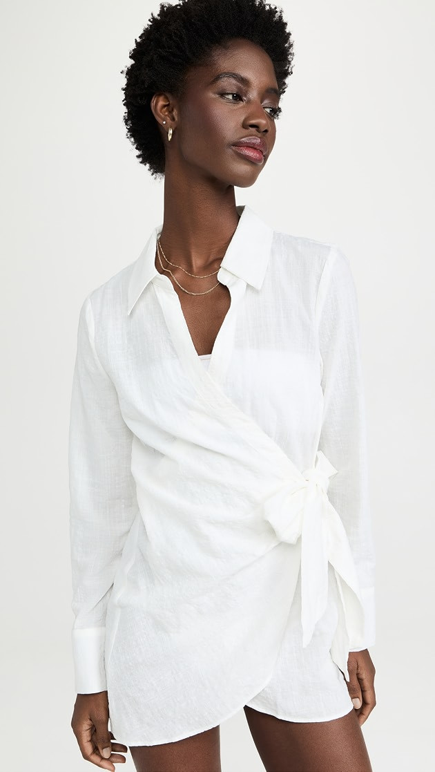 Oversized Shirt Wrap Cover Up | Shopbop