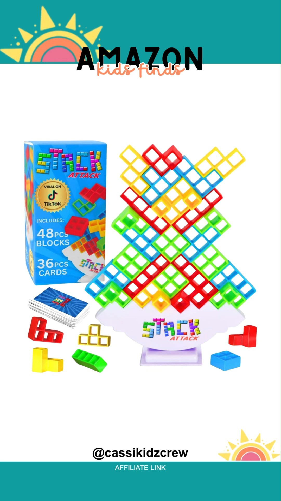 Stack Attack Tower Game brings suspense and laughter as players stack blocks higher while testing balance and nerve. Family nights feel unforgettable when every move counts and topple moments spark joy. 🎲🏗️😂  

#StackAttack #TowerGame #BalanceGames #KidsToys #FamilyGameNight #BoardGames #PartyGames #BuildingBlocks #FunForAllAges #CreativePlay 

 #LTKHome #LTKSaleAlert #LTKKids