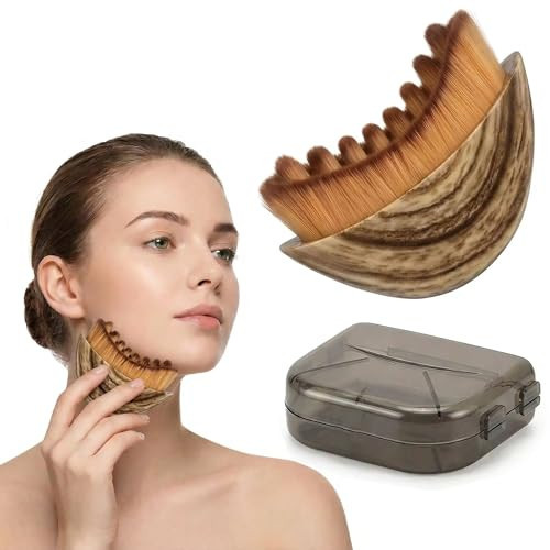 Lymphatic Contour Face Brush - Soft Bristles Manual Lymphatic Drainage Massager Makeup Brushes, Ergonomic Facial Cleansing Brush for Sculpting Reduces Puffiness Restores Definition | Amazon (US)