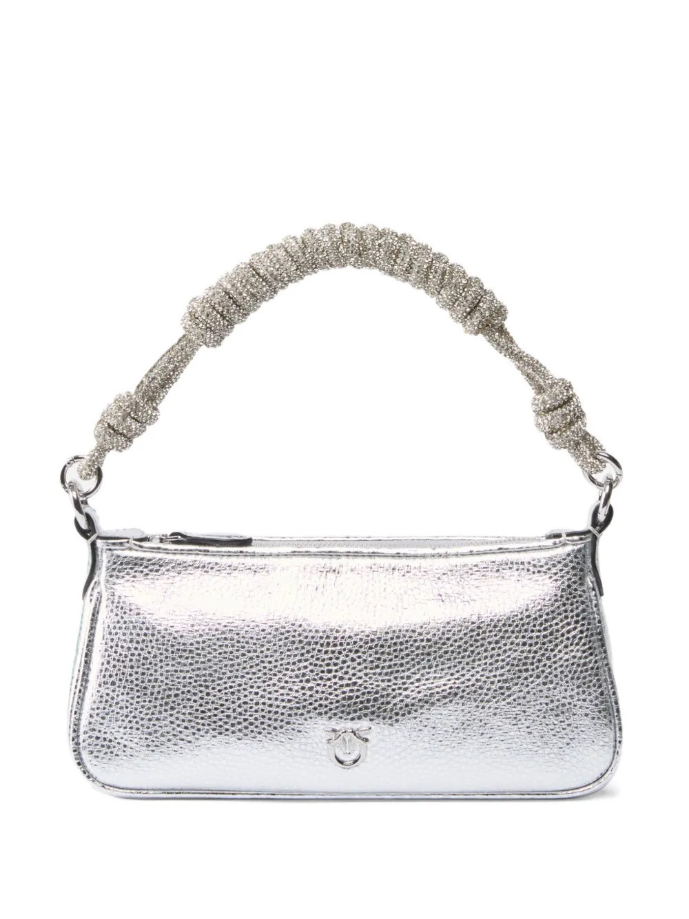 PINKO crystal-embellished shoulder bag - Silver | Farfetch Global