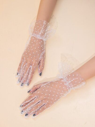 Polka Dot Pattern Gloves | SHEIN