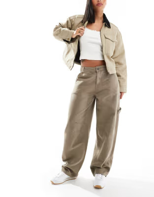 Stradivarius STR baggy jean in brown | ASOS (Global)