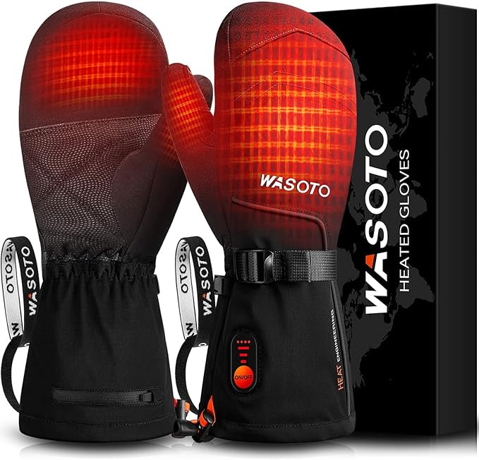 Heated Mittens Gloves for Women Men 7.4V 22.2WH Electric Rechargeable Waterproof Ski Gloves for W... | Amazon (US)