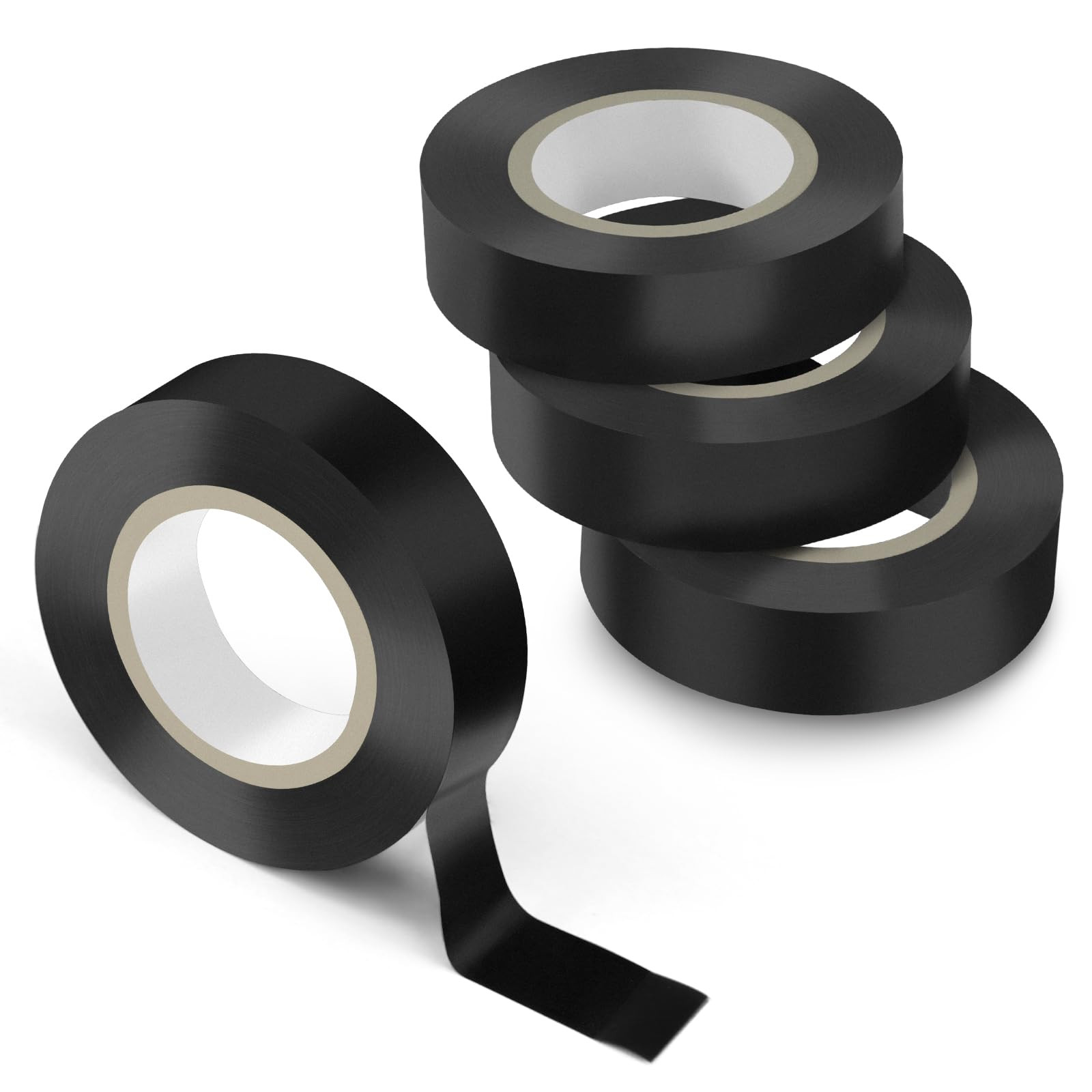 HDAJY Electrical Tape 4pcs 0.7inch x 66ft, Professional Black Electric Tape for Home DIY, Electri... | Amazon (US)