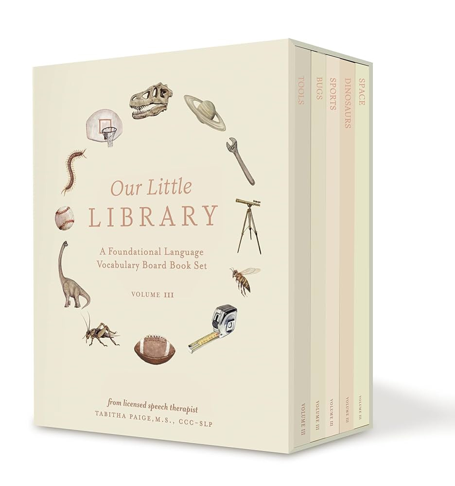 Our Little Library Vol. 3: Dinosaurs, Space, Tools, Bugs, and Sports Board Book Set for Boys & Gi... | Amazon (US)