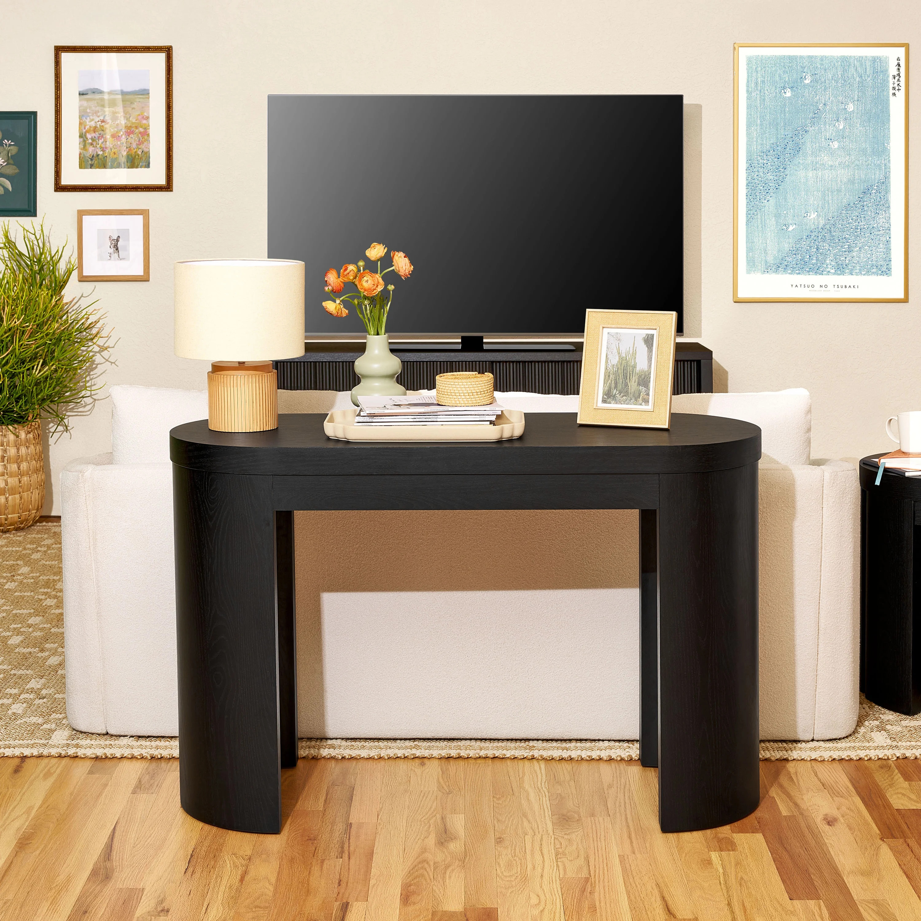 Beautiful Drew Sofa Table by Drew Barrymore, Rich Black Finish | Walmart (US)
