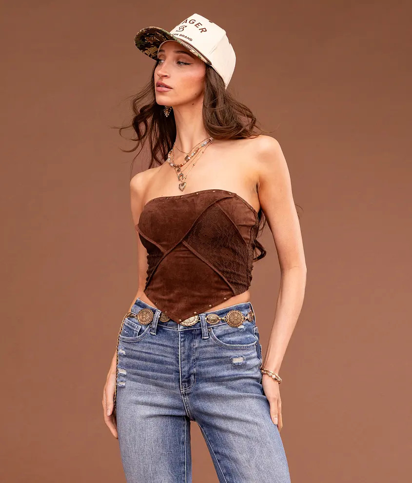 Pieced Lace Hanky Tube Top | Buckle