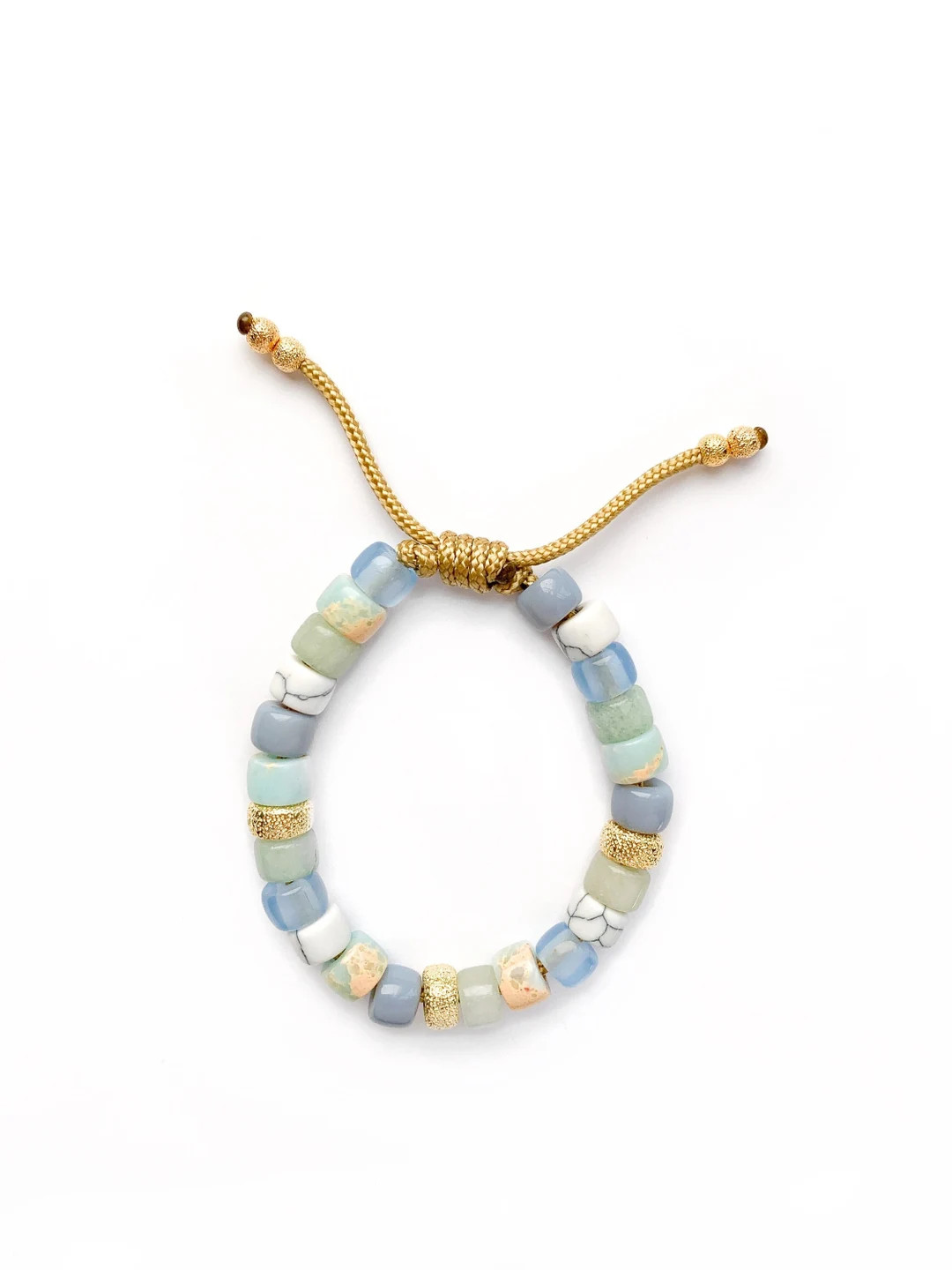 No.160 Gemstone Beaded Bracelet Stone Pony Beads Custom Designs Trendy Gemstone Bracelet Trendy C... | Etsy (US)