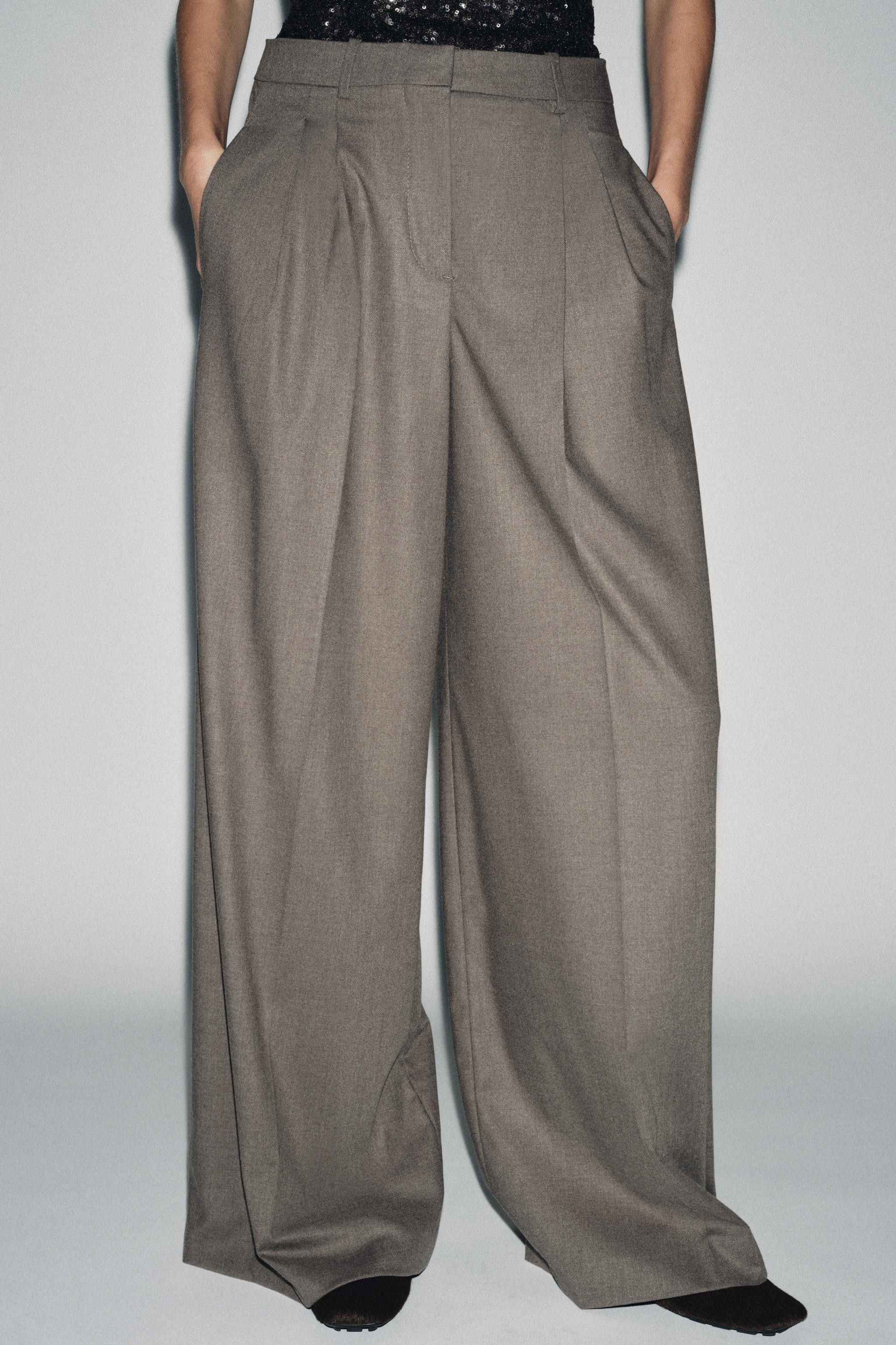 ZW COLLECTION WIDE-LEG TROUSERS WITH DARTS | Zara UK