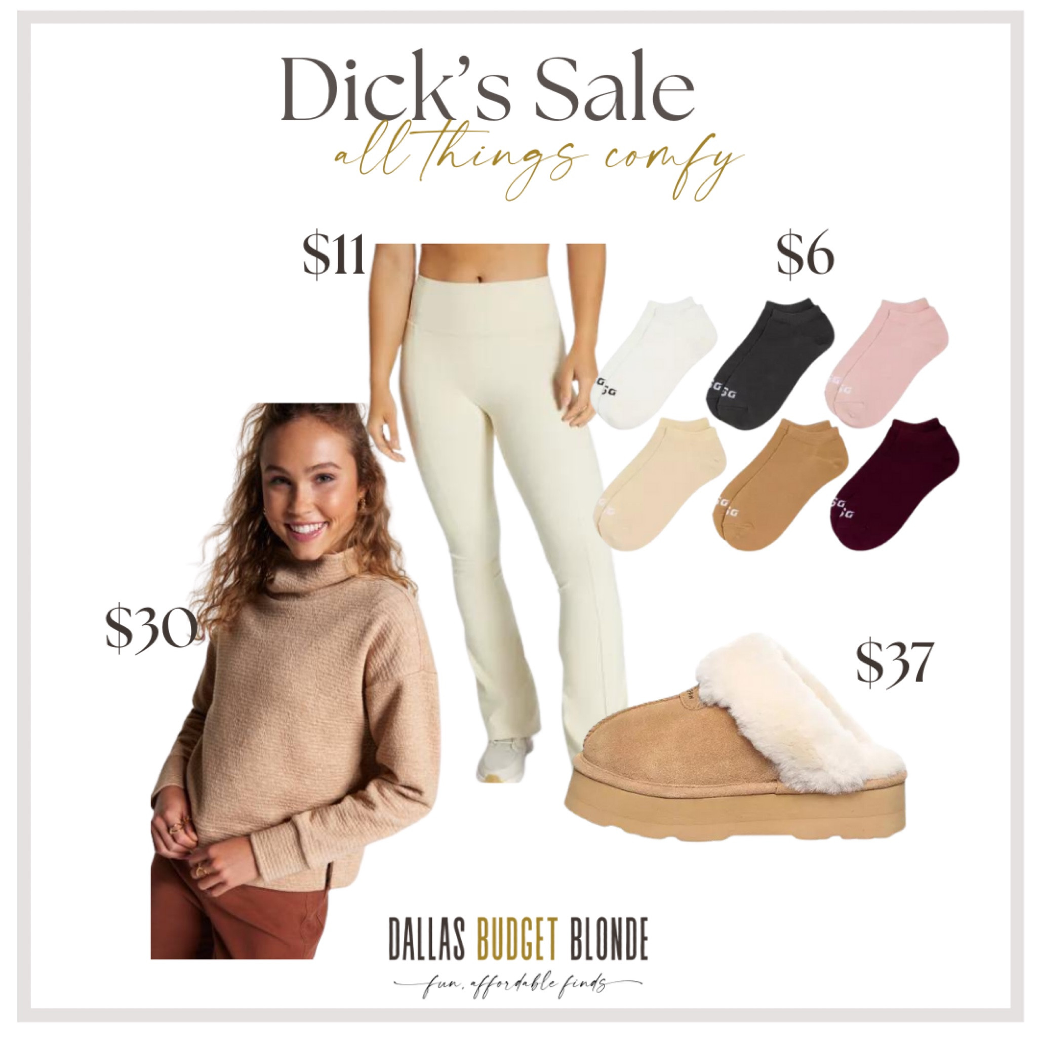 If you grab this color of leggings, they are only $11!
The sheepskin slippers are under $40 and this big pack of socks is $6. Dick’s sale ends tomorrow. These are great deals! 😍

#LTKfitness #LTKfindsunder50 #LTKsalealert