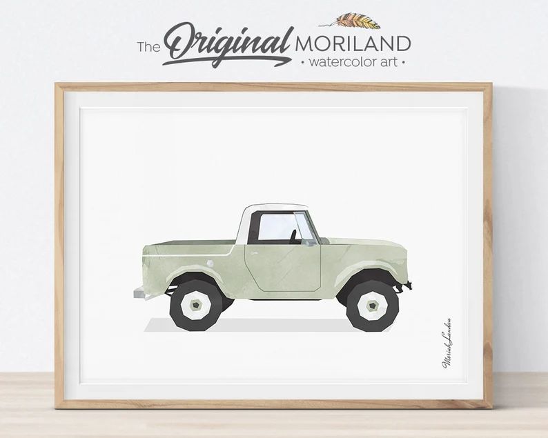 Pickup Truck Print Classic Car Vehicle Art Transportation | Etsy | Etsy (US)