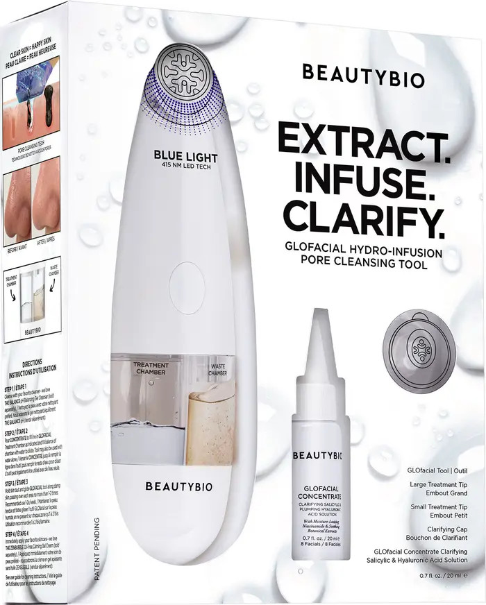 GLOfacial Hydro-Infusion Deep Pore Cleansing + Blue LED Clarifying Tool | Nordstrom