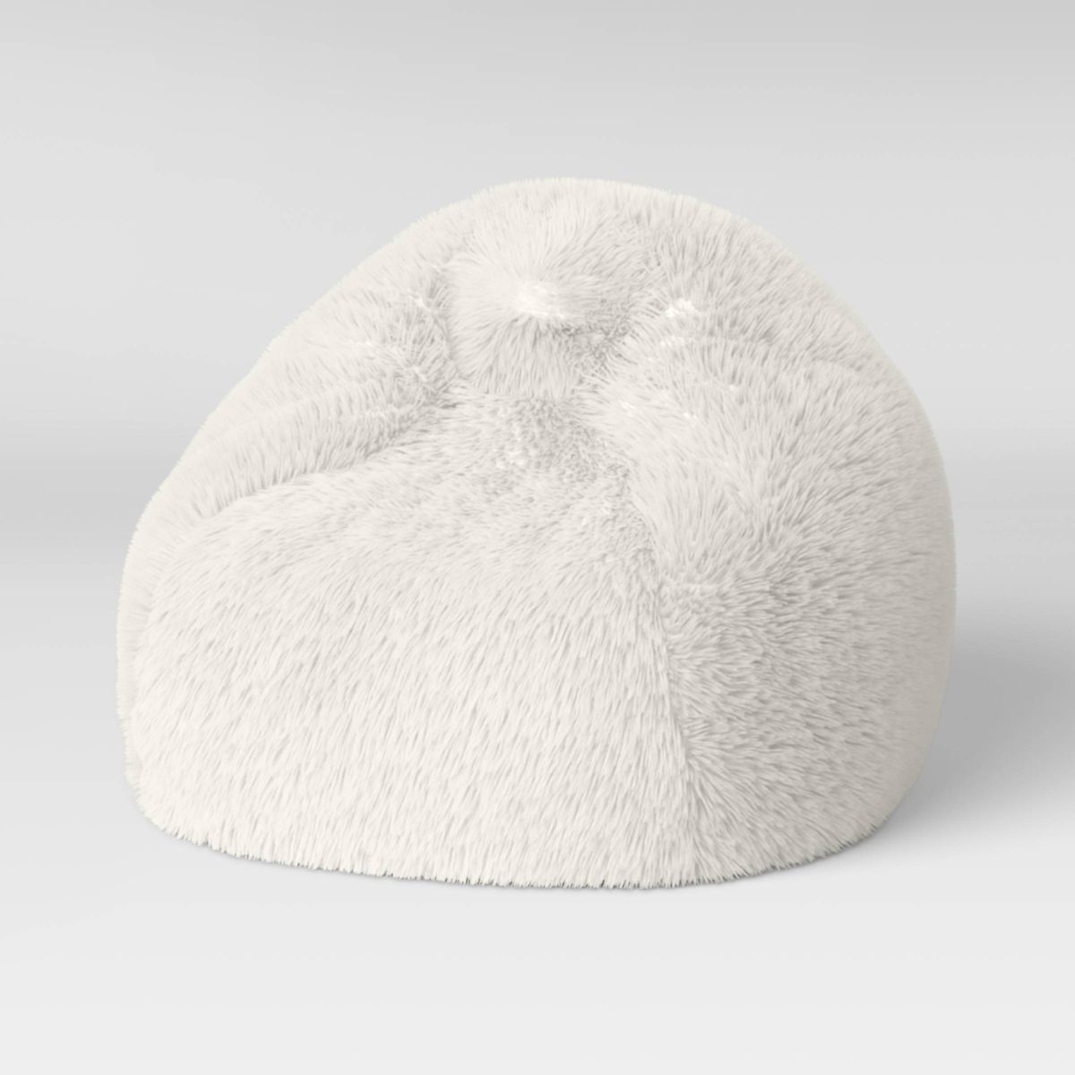 Long Fur Kids' Bean Bag Cream - Pillowfort™ | Target