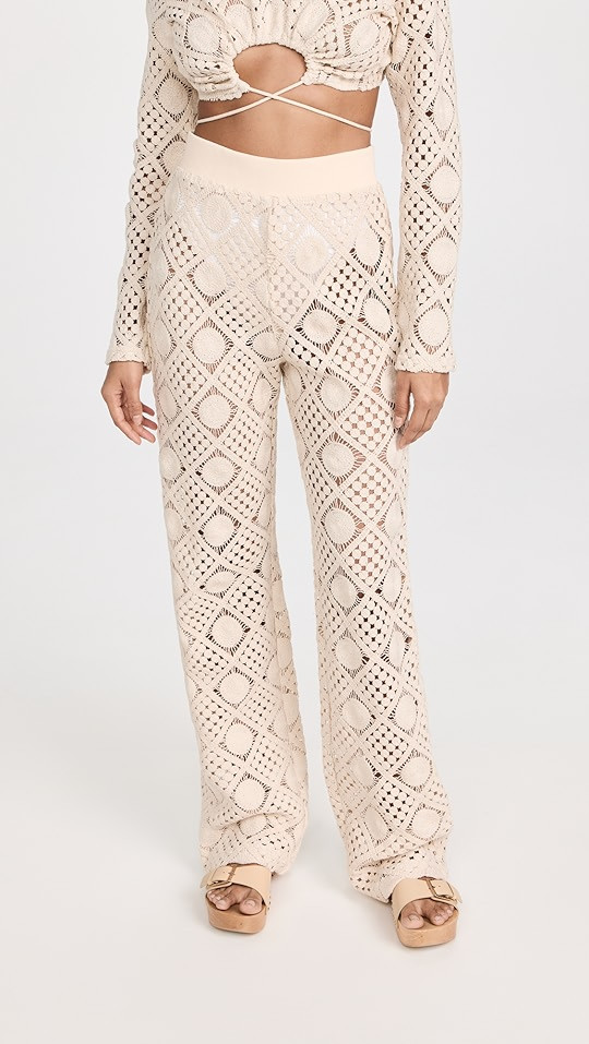 Hira High Rise Crochet Pants | Shopbop