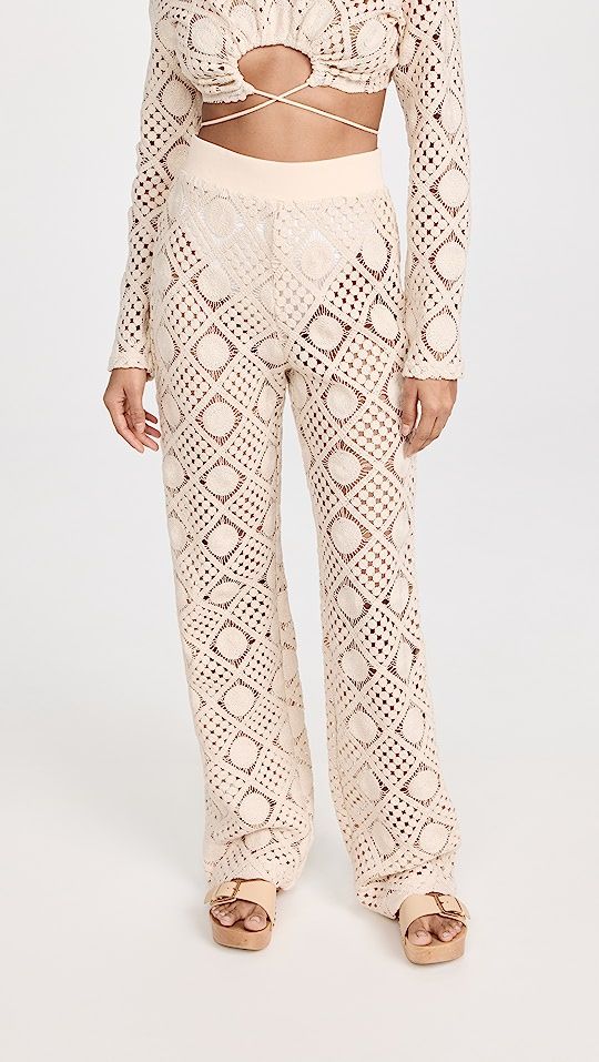 Hira High Rise Crochet Pants | Shopbop