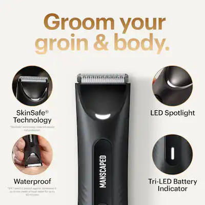 Manscaped - The Lawn Mower 3.0 Plus Essentials Kit, SkinSafe Rechargeable Wet/Dry Groin and Body ... | Best Buy U.S.