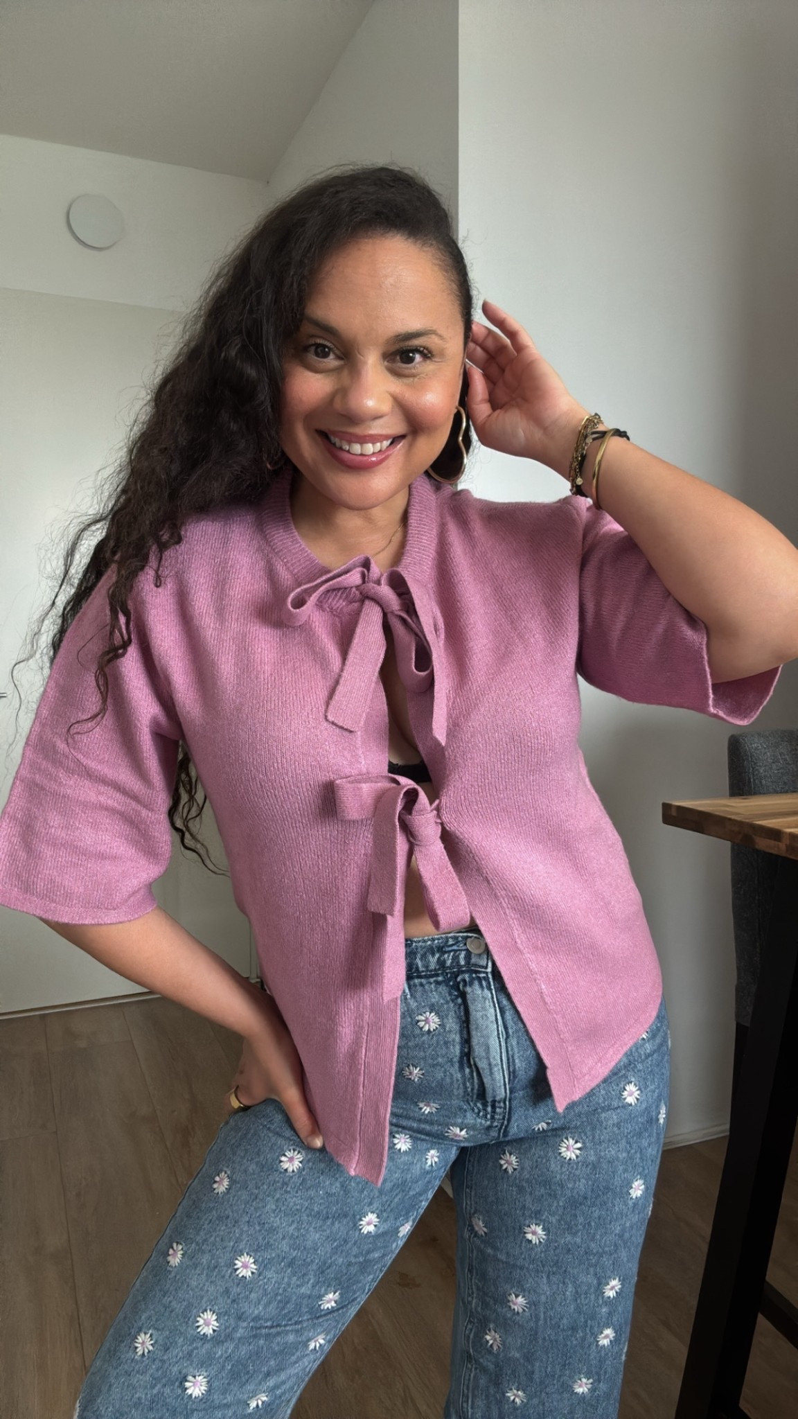 Roze strik top maat S, broek maat 40 

#LTKstyletip