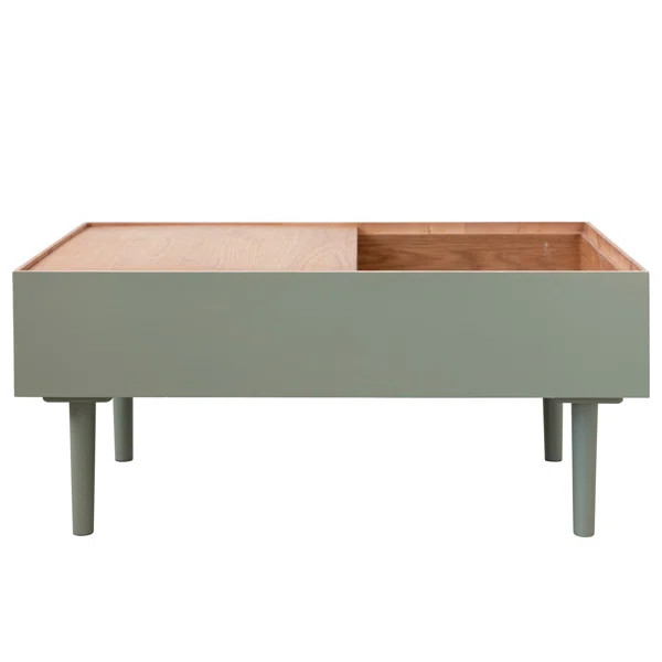 Dejerinett Play Table With Oak Wood Legs, 2 Sections And Sliding Top | Wayfair North America