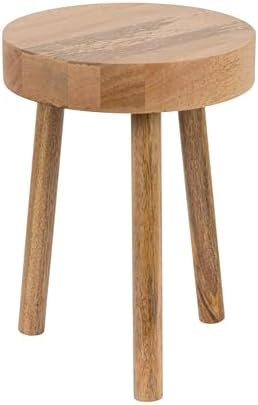 Bloomingville Round Mango Wood Stool, Natural, 13" Round x 18" H | Amazon (US)