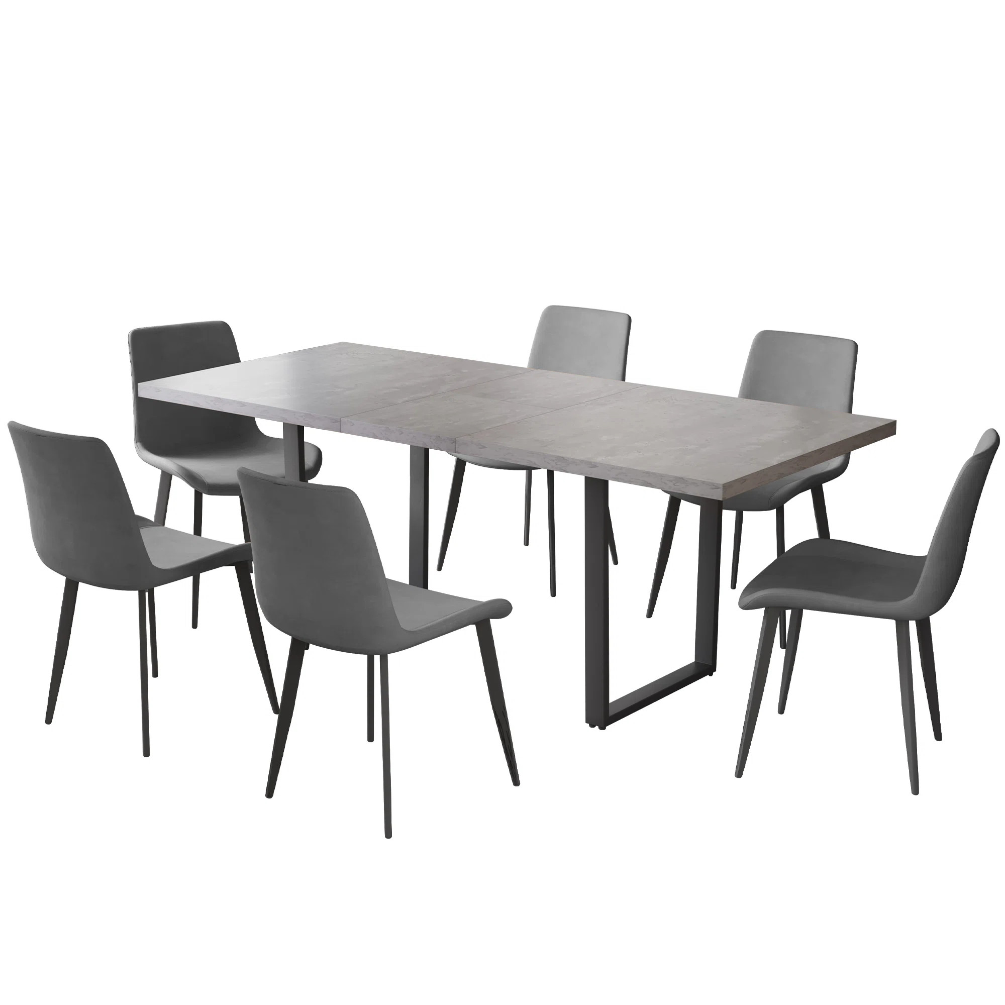 Kloc 51.2'' to 66.9'' Extendable Table Set for Kitchen Dining Room Table, Home Furniture (1 Table... | Wayfair North America