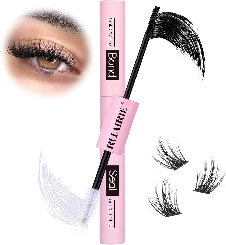 Bond and Seal Lash Glue Strong Hold Lash Cluster Glue 2 in 1 Lash Bond and Seal Waterproof Long L... | Amazon (US)