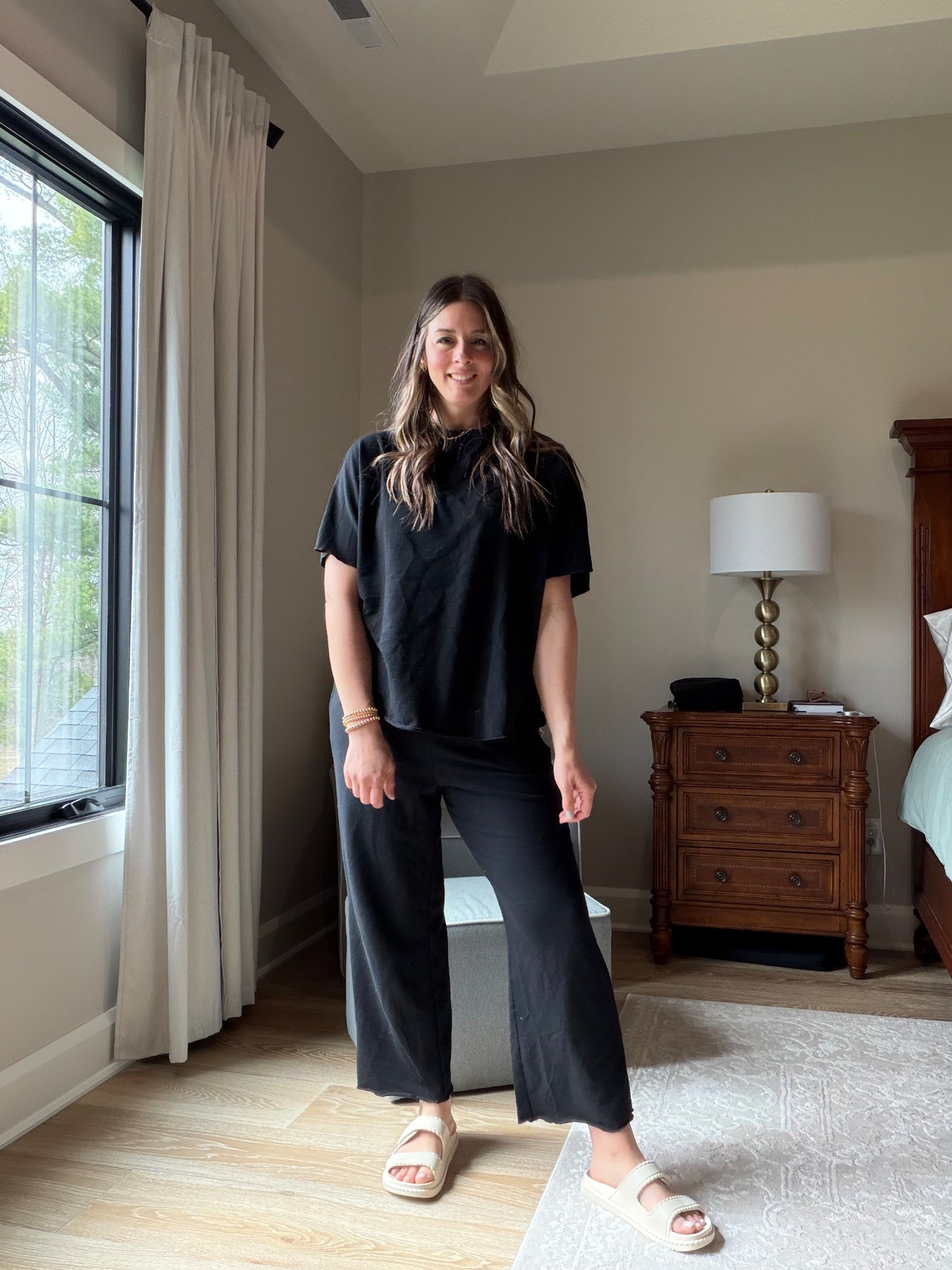 Two piece travel lounge set // wearing size medium // on sale for $35

#LTKootd #LTKSaleAlert #LTKgrwm