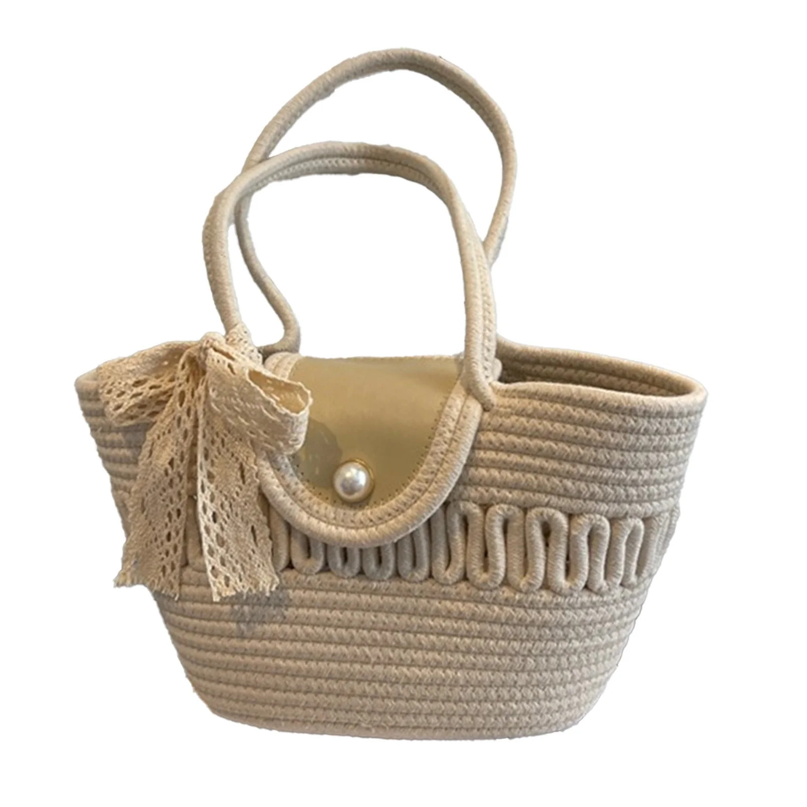 BiFandian Straw Bag for Women ,Beach Tote, Summer Shoulder Bag, Stylish Straw Purse, Handmade Lar... | Walmart (US)