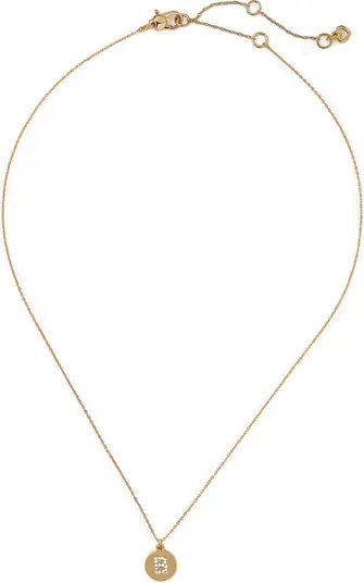 kate spade new york pavé mini initial pendant necklace | Nordstrom | Nordstrom