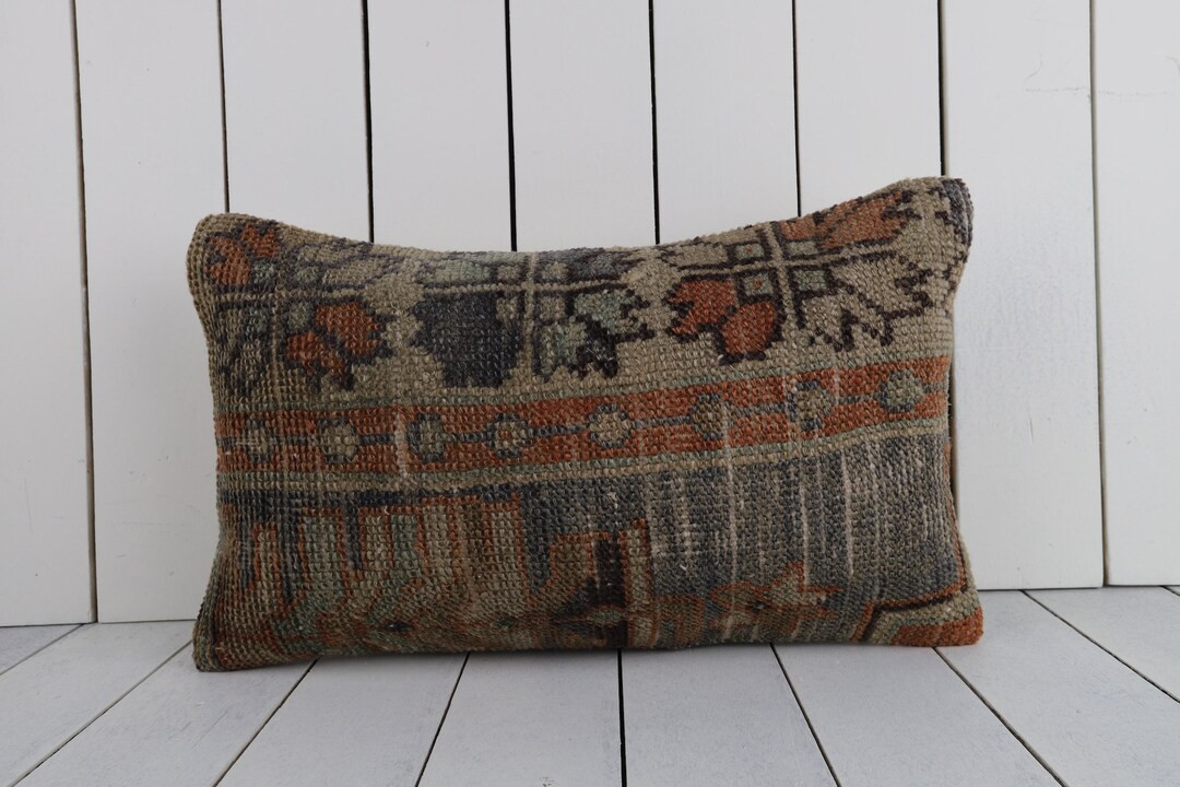 handwoven carpet pillow, 12x20 kilim pillow, turkish kilim pillow, designer fabric, boho pillow, ... | Etsy (US)