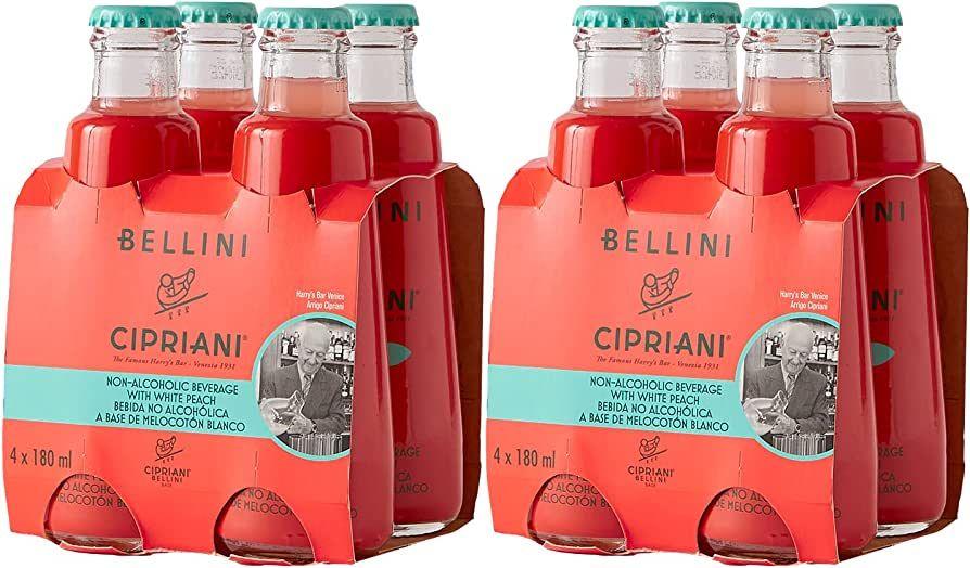 Cipriani Peach Bellini Mix - White Peach Cocktail Mixers with Peach Puree & Sparkling Water - Non... | Amazon (US)