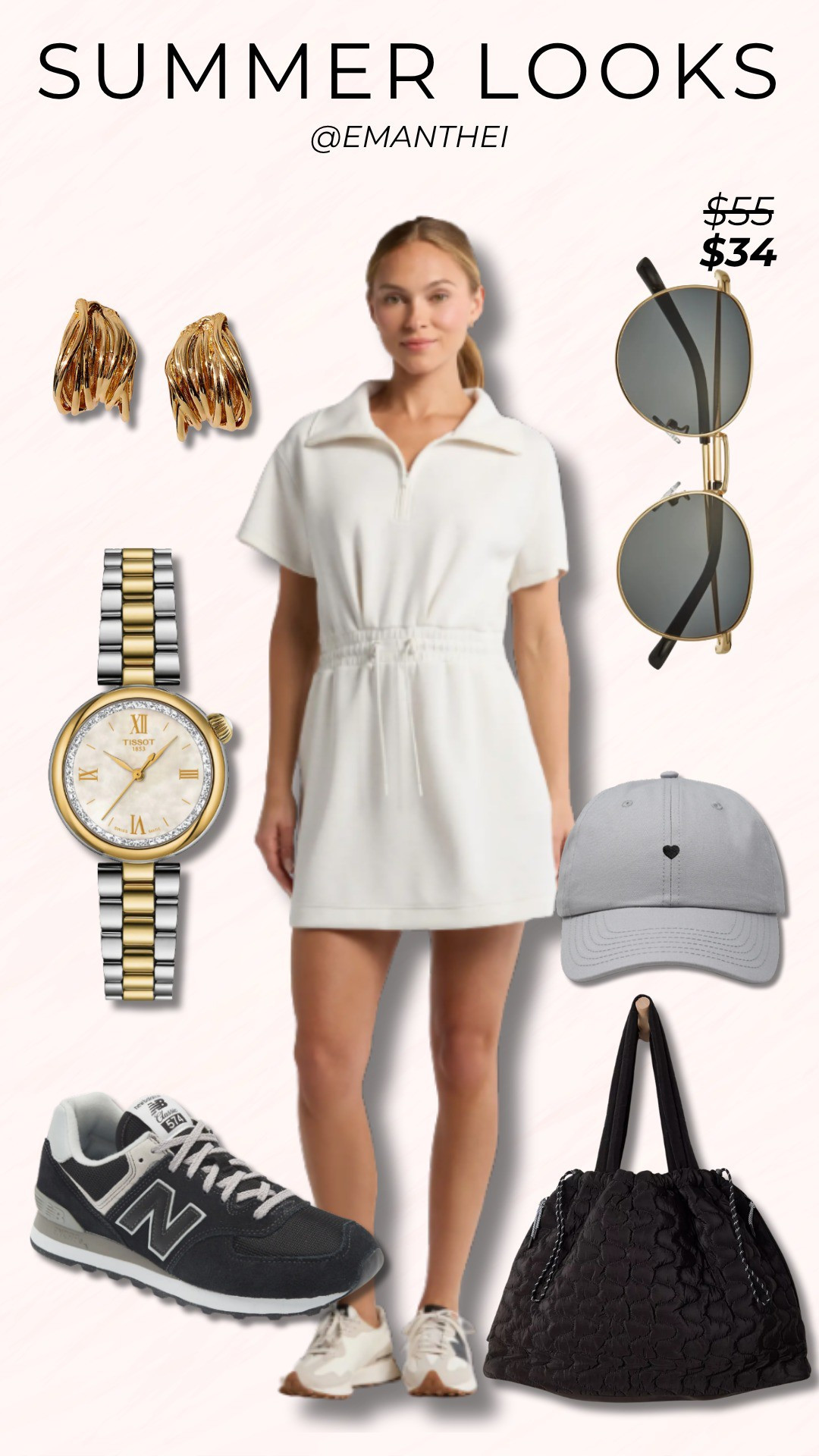 Nordstrom | Cute Outfit | Summer set | Top rated | New Balance | Outfit idea | Zip Dress | Bracelet Watch | Summer 2025 🌞

#LTKSummerEdit #LTKStyleTip #LTKShoeCrush