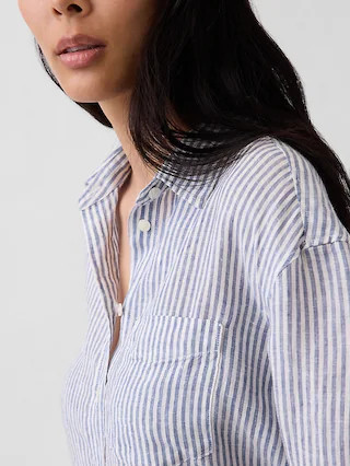100% Linen Oversized Shirt | Gap (US)