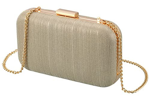 Savatano Gold clutch for women evening,gold purse clutch Handbags shoulder Crossbody Bags Wedding Bridal Prom Party Bag (GOLD P) | Amazon (US)