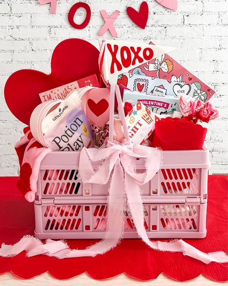 Love basket for the whole family! February Valentine gift guide for kids. Gift ideas for Valentines Day. Fun Valentines Day activities 

#LTKfamily #LTKSeasonal #LTKGiftGuide