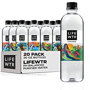 LIFEWTR Premium Purified Water pH Balanced with Electrolytes, 100% recycled plastic bottles, 20 F... | Amazon (US)