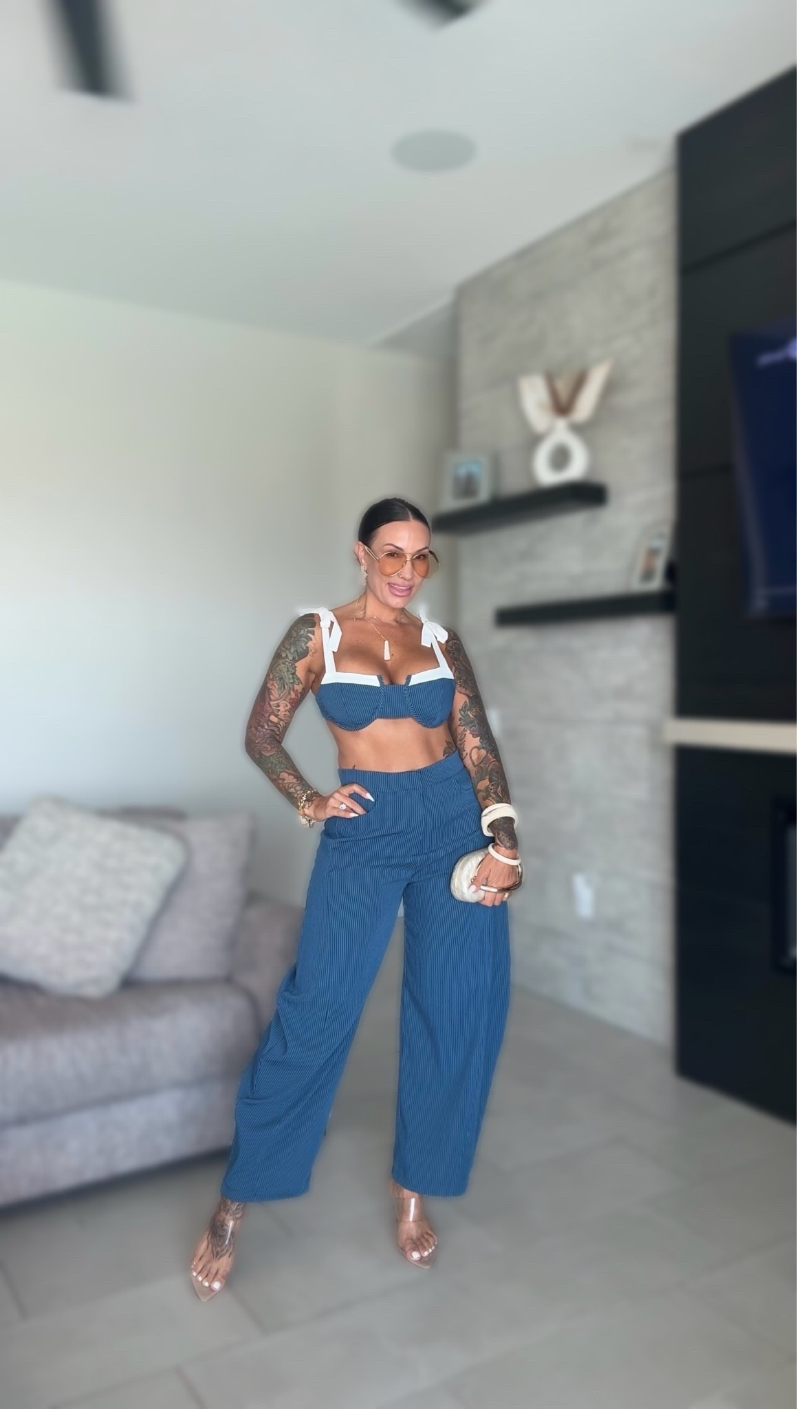 I must go to brunch right now! In LOVE with this fit! Wearing a size medium. Bralette top has underwire and bowtie straps. ￼

#LTKgrwm #LTKootd #LTKTravel