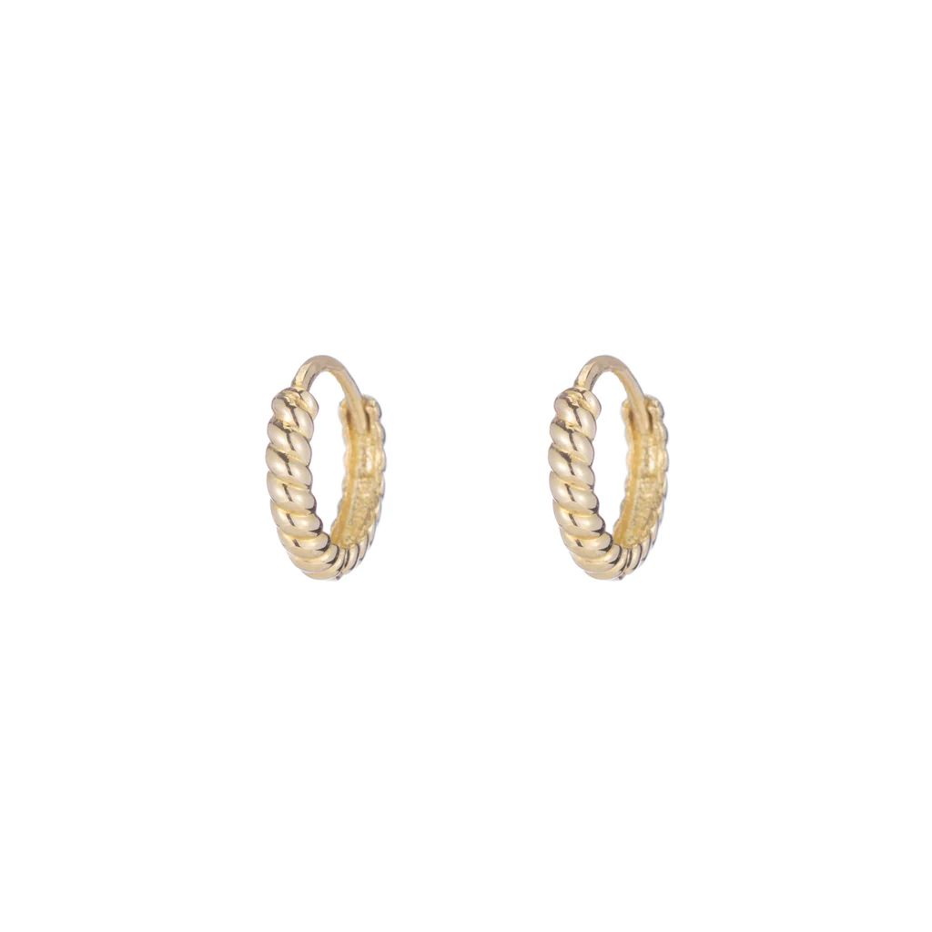 Twisted Petite Hoops | Ariel Gordon Jewelry