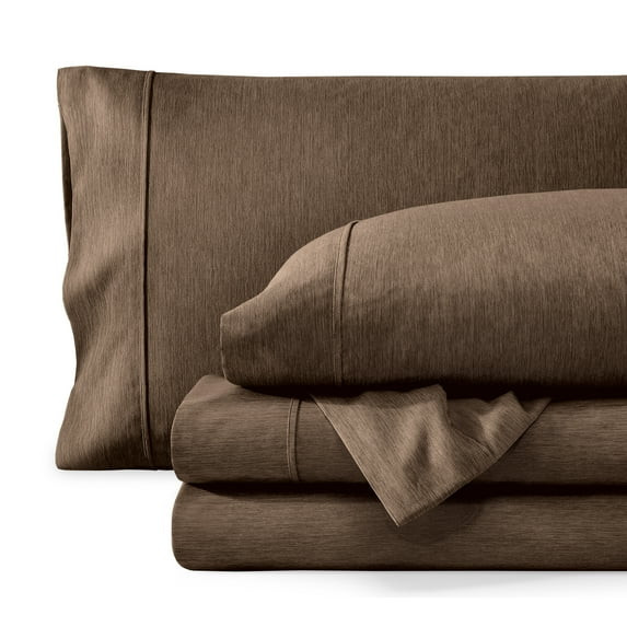 Bare Home Premium 1800 Collection 4-Piece Bed Sheet Set, Full-XL, Heathered Taupe | Walmart (US)