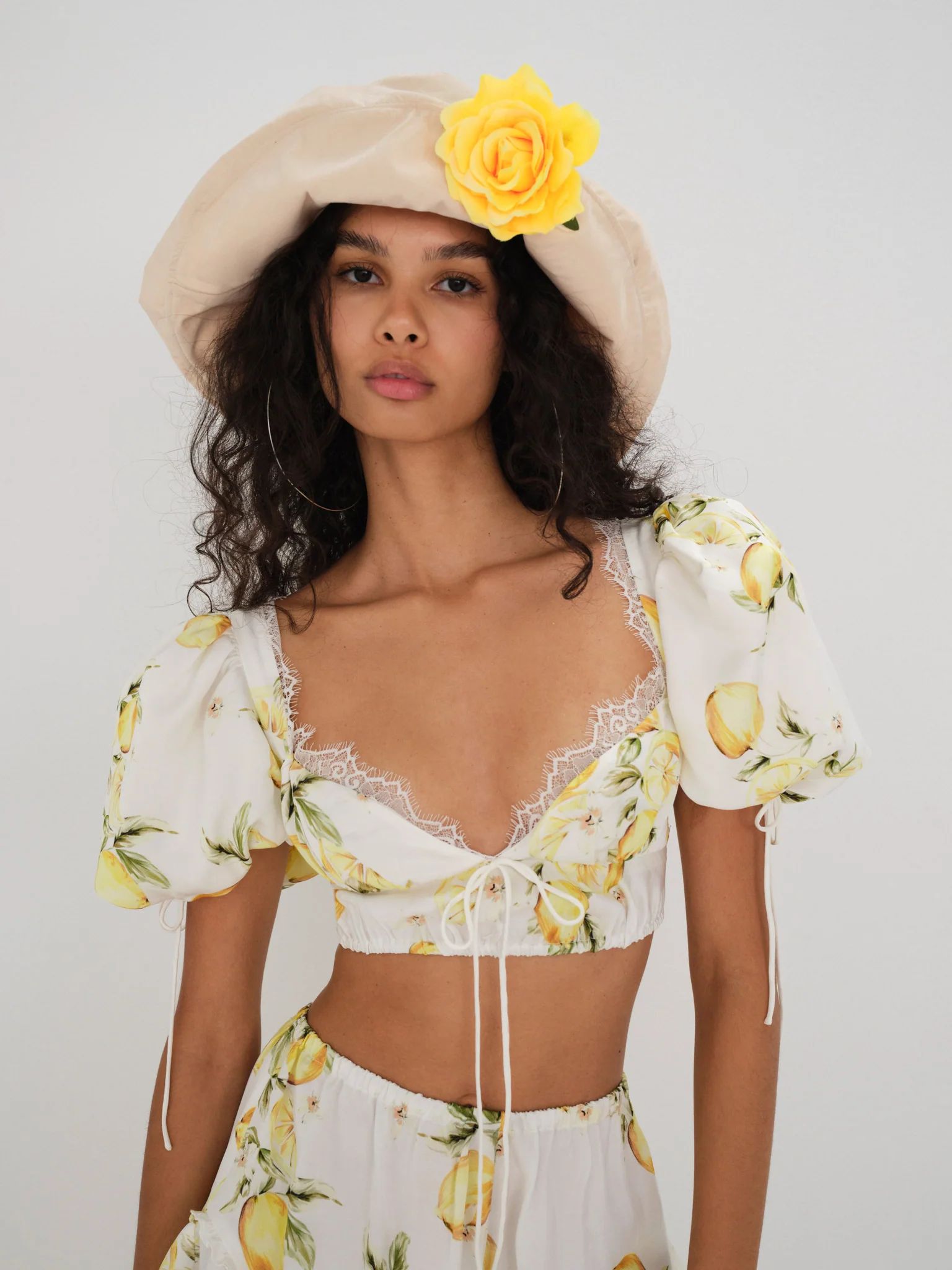 Alana Crop Top — Yellow | For Love & Lemons