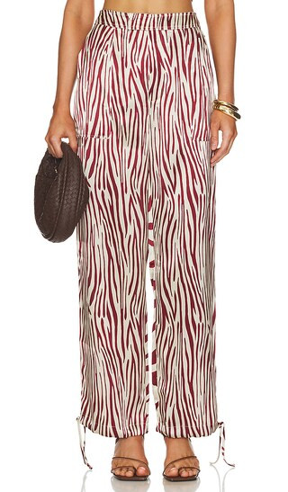 Nori Utilitarian Drawcord Pant in Brick Toledo Print | Revolve Clothing (Global)